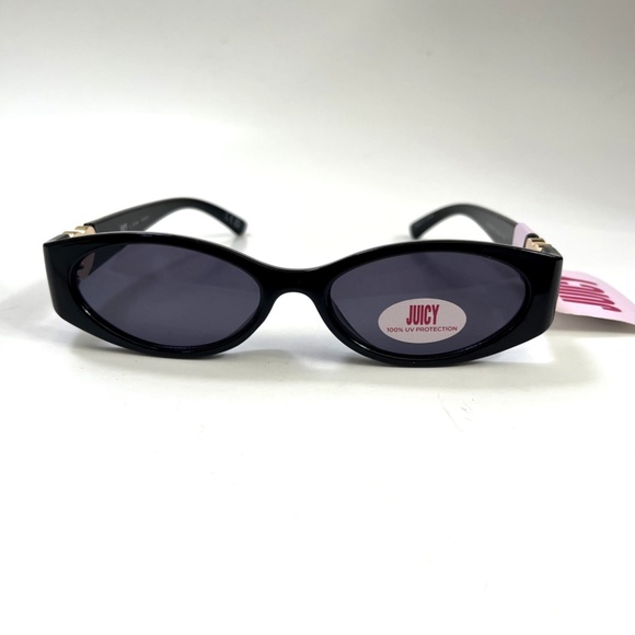 New JUICY COUTURE Slim Sunglasses Acetate Black Gold Heart Retro Look 1950\'s main image 4